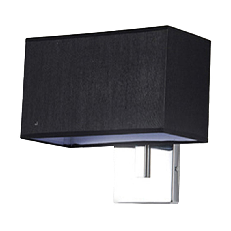 Minimalistische rechthoek wandmontage lampstof 1 lamp woonkamer lampje in zwart/wit/beige