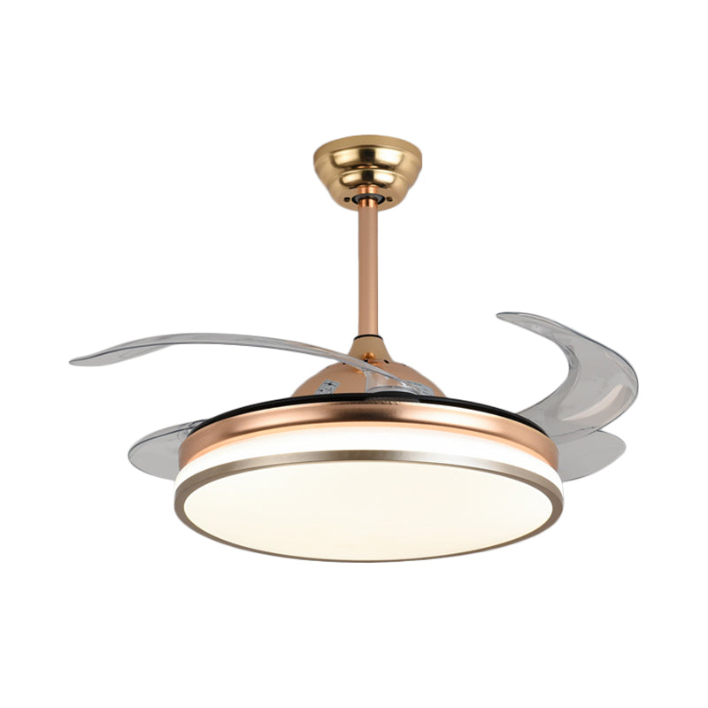 20 "Wide Circle Pendellanlampe Modernes Acryl Wohnzimmer LED SEMI Flush mit 4 Klingen