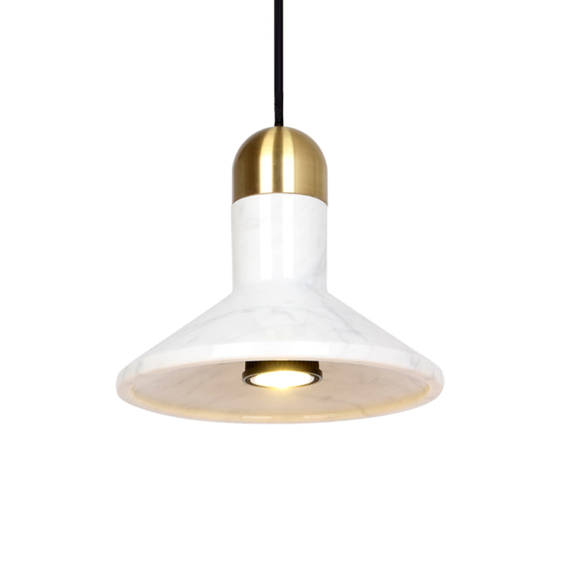 Globe/Cone Marble LED Pendant Light Kit Designer Zwart/Wit/Green Hanging Lamp -armatuur voor woonkamer