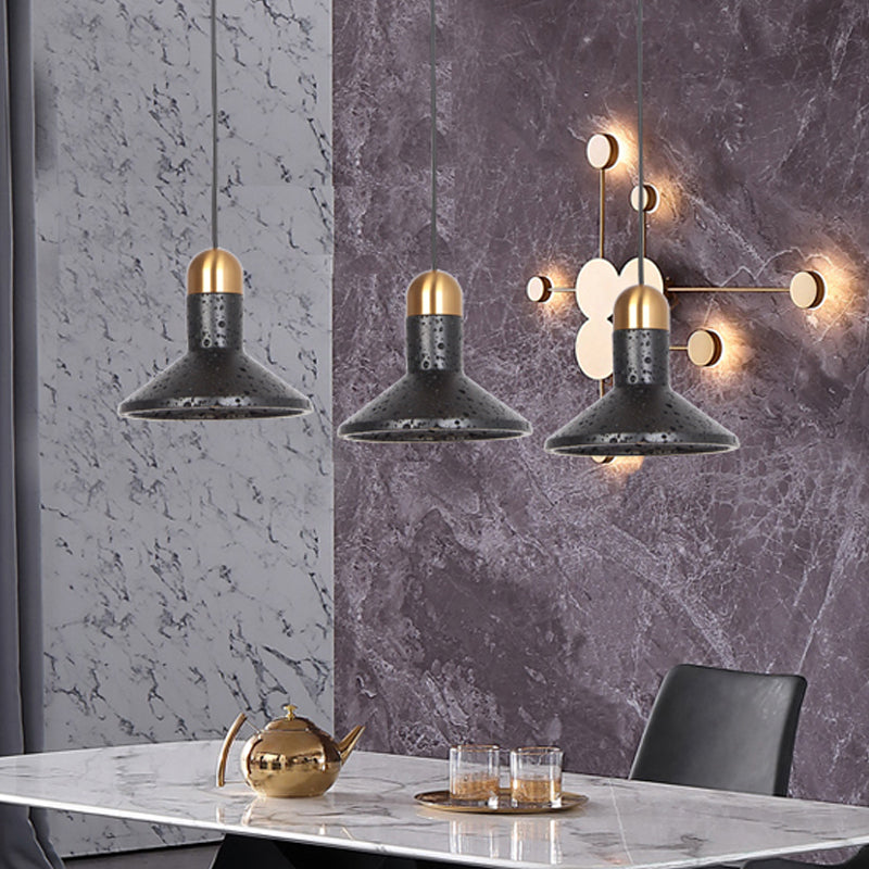 Globe/Cone Marble LED Pendant Light Kit Designer Zwart/Wit/Green Hanging Lamp -armatuur voor woonkamer