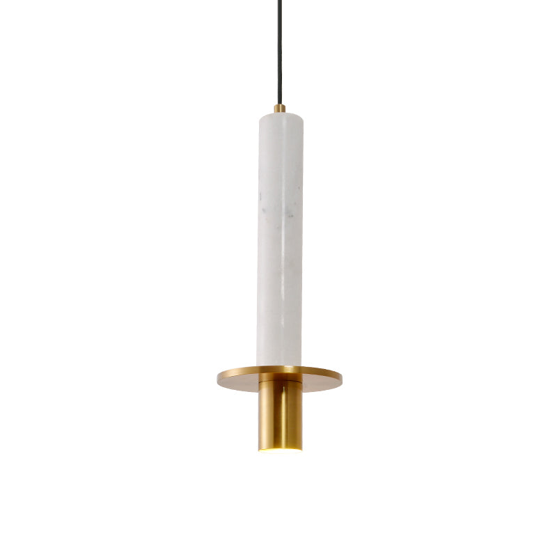 Zwaard hanger plafondlicht ontwerper marmer eetkamer led hangende lamp in zwart/wit/beige en messing