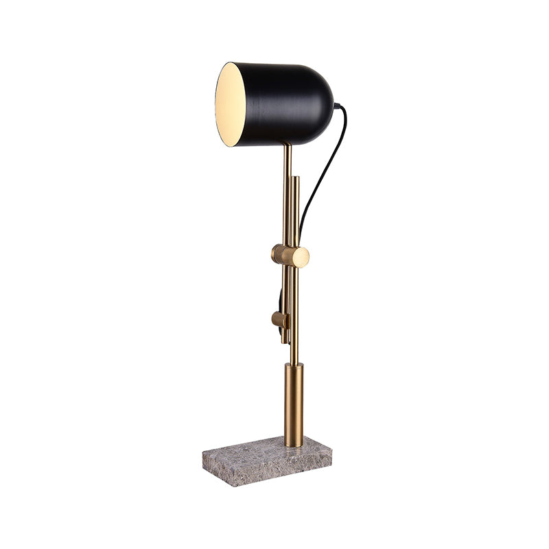 Verstelbare x arm bureau licht ontwerper metaal 1 bol messing en zwarte taaklamp met cloche schaduw