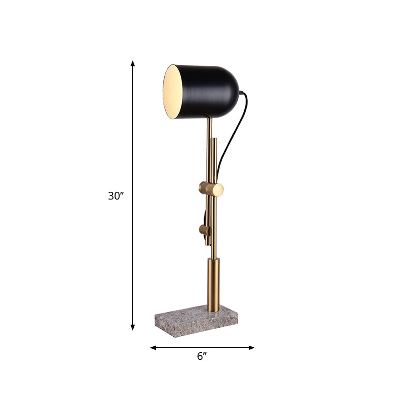 Verstelbare x arm bureau licht ontwerper metaal 1 bol messing en zwarte taaklamp met cloche schaduw
