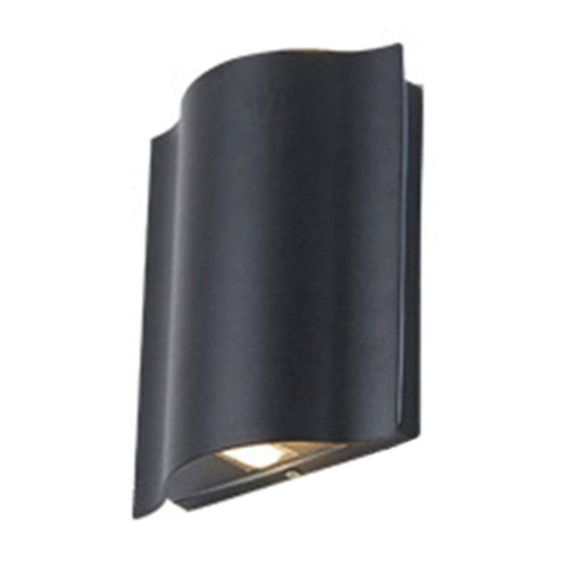 2/4/6-licht Patio LED SCONCE LAMP MODERNE ZWART BLACK MOUNT Wandlicht met golvende metalen schaduw, warm/wit licht