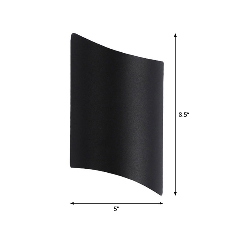 Curva de aluminio lavadora de pared aplastante minimalista de 2 luces LED MULL MUNTA MONTADA PARA PUERTA