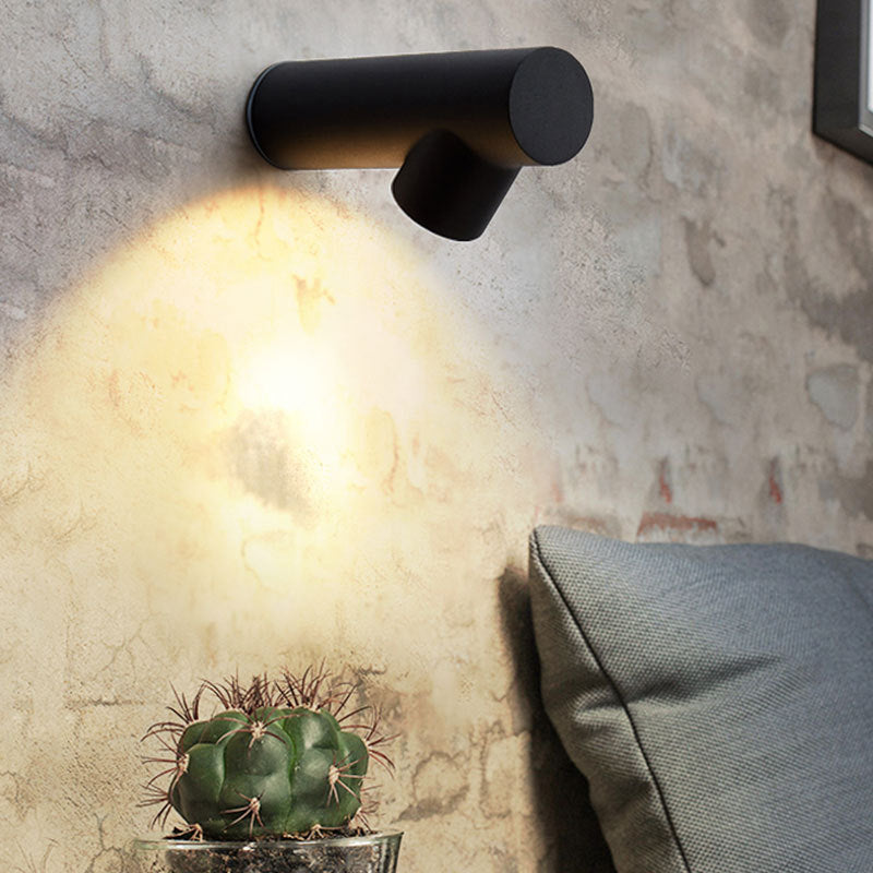 Nordic Tree Pole Wall Lighting Ideas Metal Bedside LED Flush Wall Sconce in Black/Grey/White