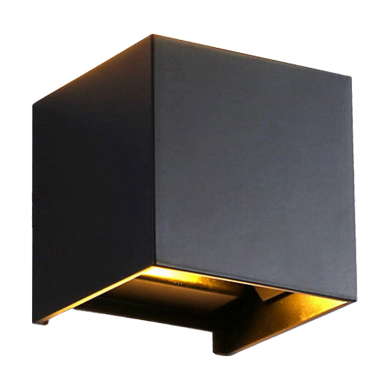 Cube/Dreieck/Zylinderwandlampenvorrichtung Nordisches Metall schwarz auf und ab LED -Wandleuchten für Outdoor