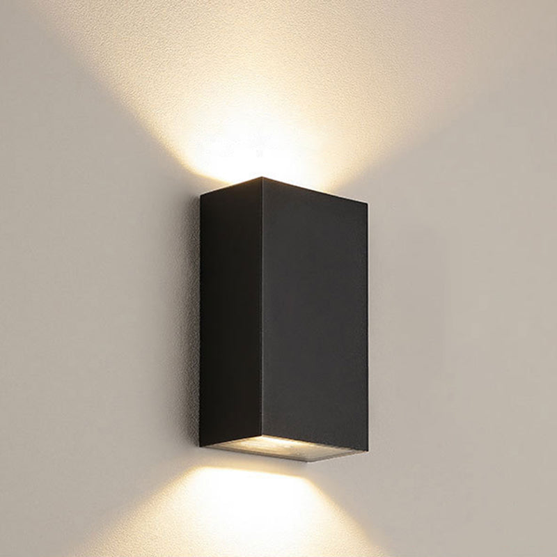 Cube/Dreieck/Zylinderwandlampenvorrichtung Nordisches Metall schwarz auf und ab LED -Wandleuchten für Outdoor