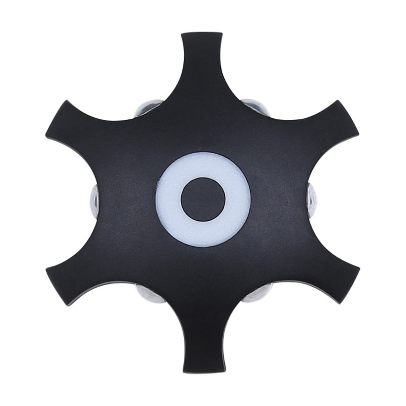 Sneeuwvlok Buiten Led Wandlicht Plastic 6-Bulb Moderne Flush Mount Wall Sconce in zwart, warm/wit licht