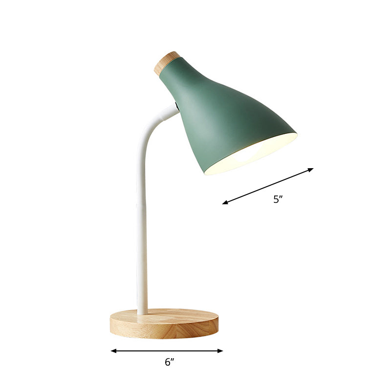 Corche de klaxon en métal Light Light Chambre adulte 1 ampoule Nordic Desk Light avec cordon de plug-in