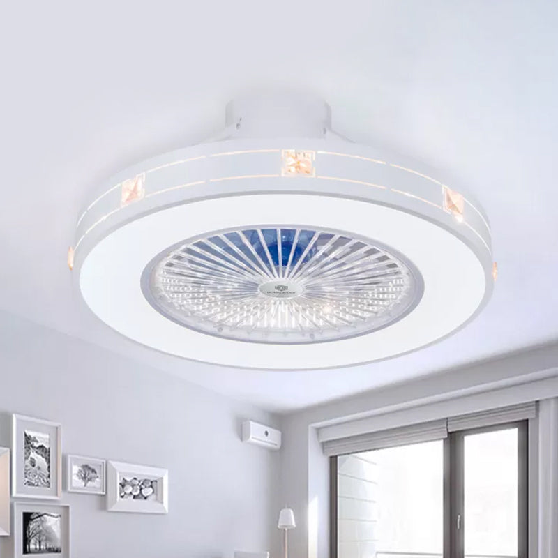 23 "breit kreisförmige halbfläude moderne Acryl -LED -LED -Deckenleuchten mit 6 Klingen