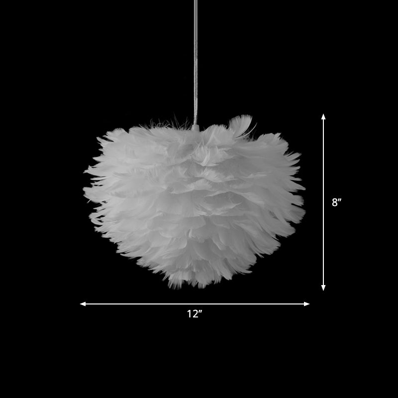 Kit di luce a sospensione Nordic/corona/a sospensione floreale piuma/sheer/acrilica illuminazione sospensione camera da letto in bianco