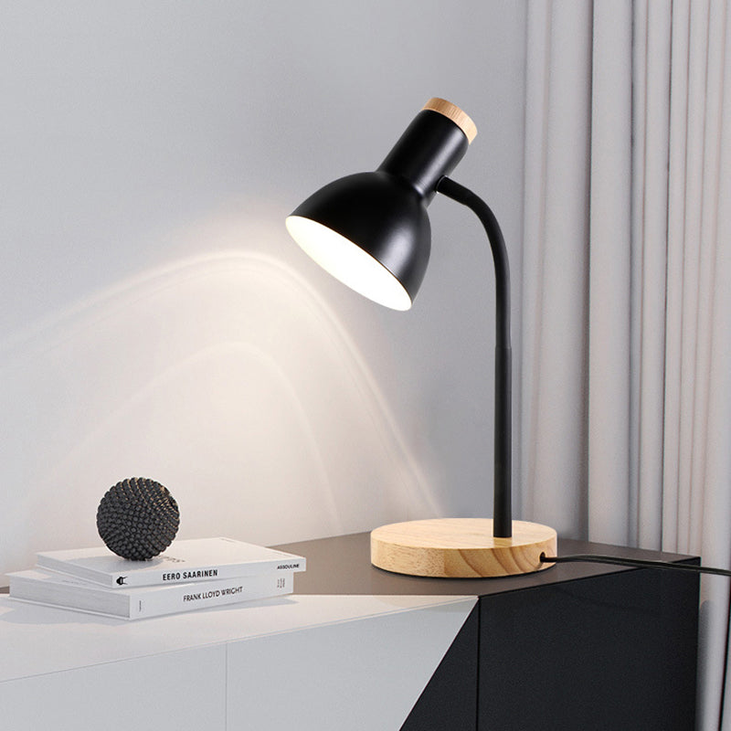 Touch vorm Dormitory Desk Light Metal 1 kop Noordse leeslicht met plug -in koord