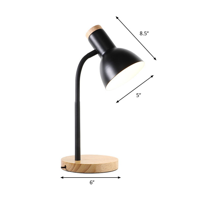 Touch Shape Dormitory Desk Light Metal 1 Head Nordic Light Nordic Light con enchufe en el cable