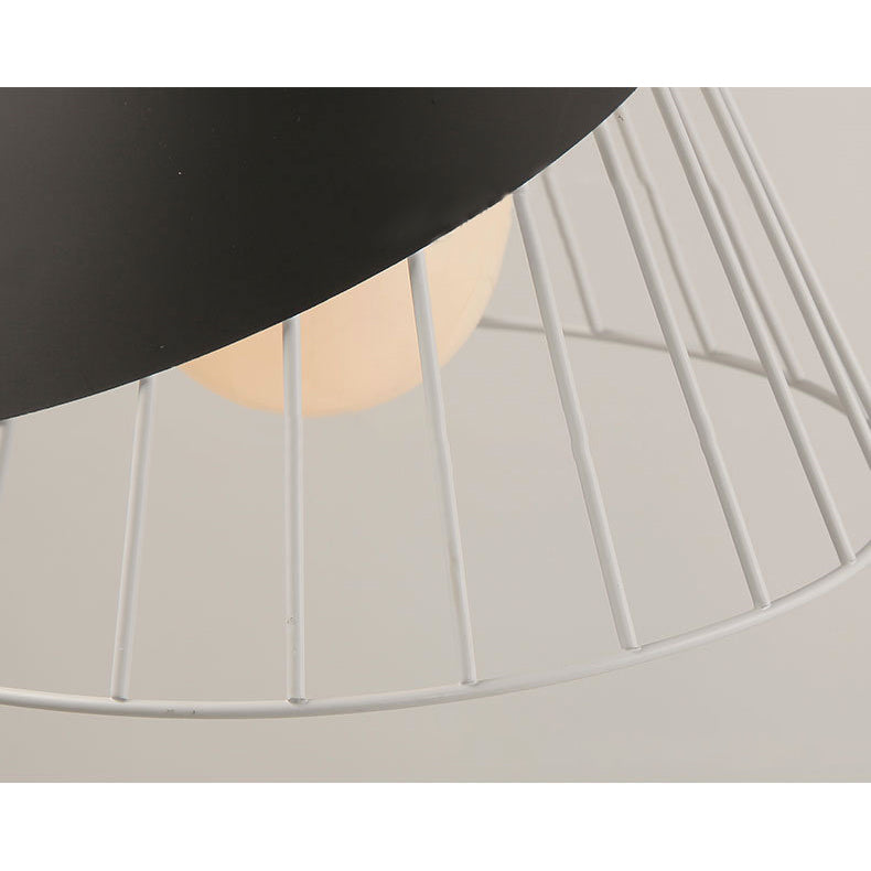 Modernism Cone Pendant Light 1 Light Aluminum and Wood Pendant Ceiling Light in Black/Blue for Dining Table