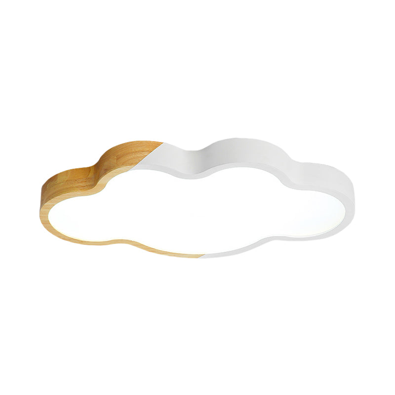 Acrylic Cloud Shape Flush Mount Light Kid Bedroom Nordic Energy Saving LED Ceiling Light