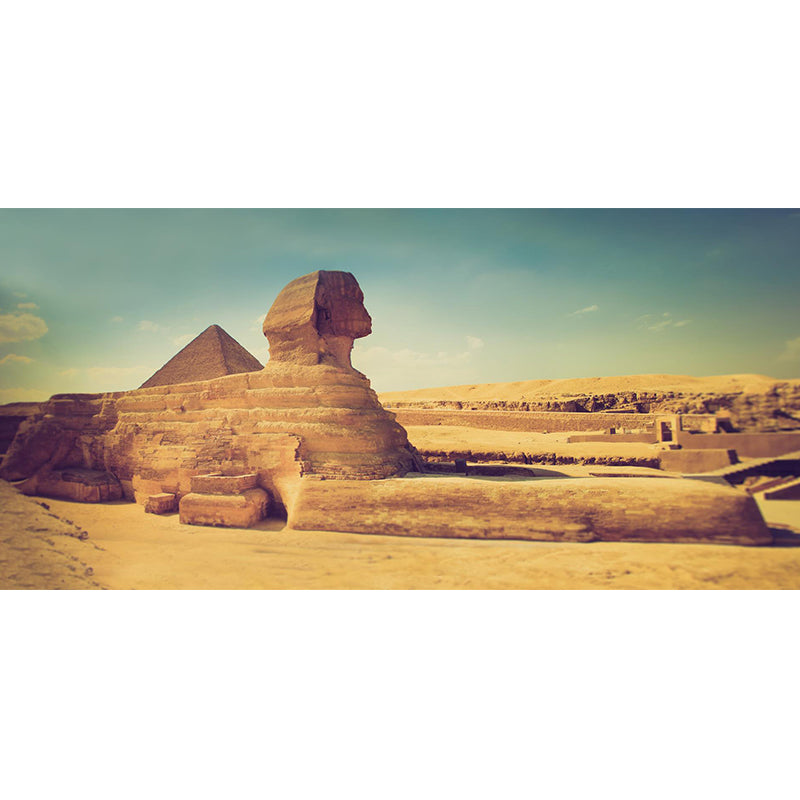 Global Inspired Pyramid Landscape Mural Pastel Color Washable Wall Decor for House Interior