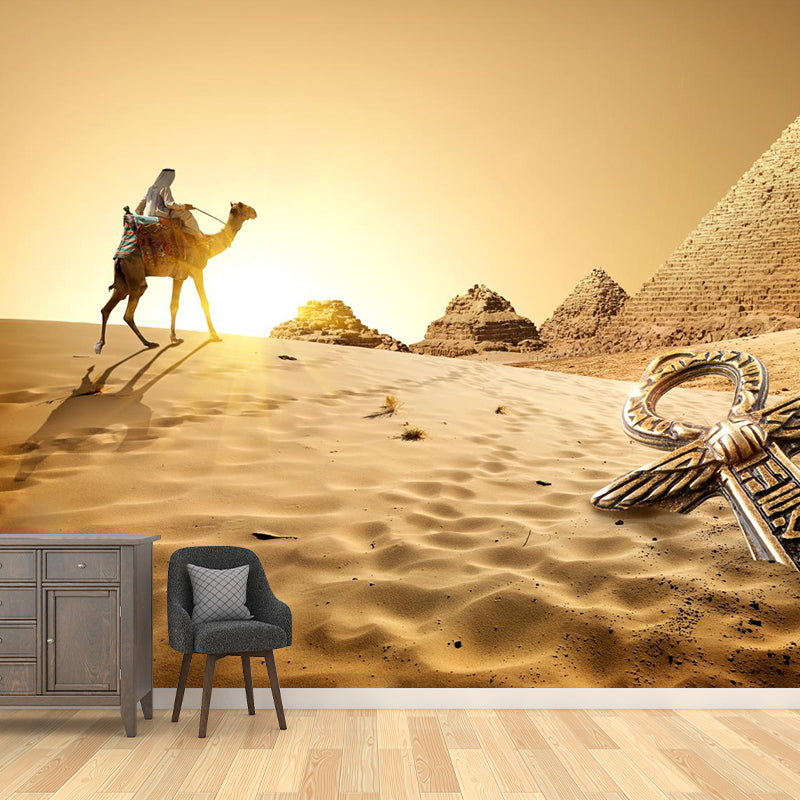 Soft Color Egypt Pyramids Mural Decal Nature Scenery Modern Waterproof Wall Art for Room