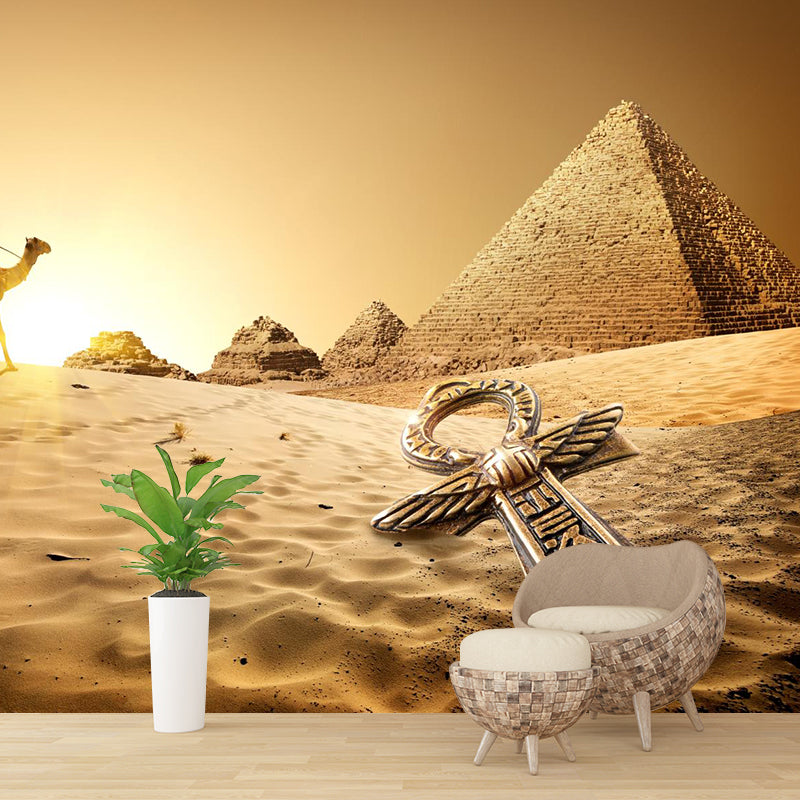 Soft Color Egypt Pyramids Mural Decal Nature Scenery Modern Waterproof Wall Art for Room