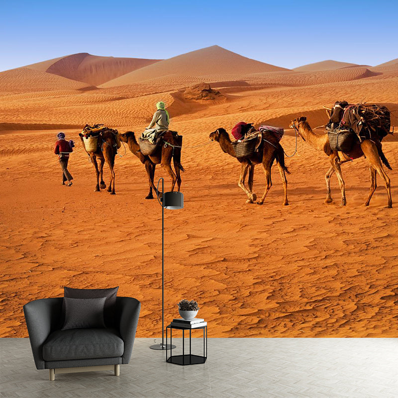 Custom Photo Print Modern Mural with Ship of the Desert Camel Pattern in Nature Color