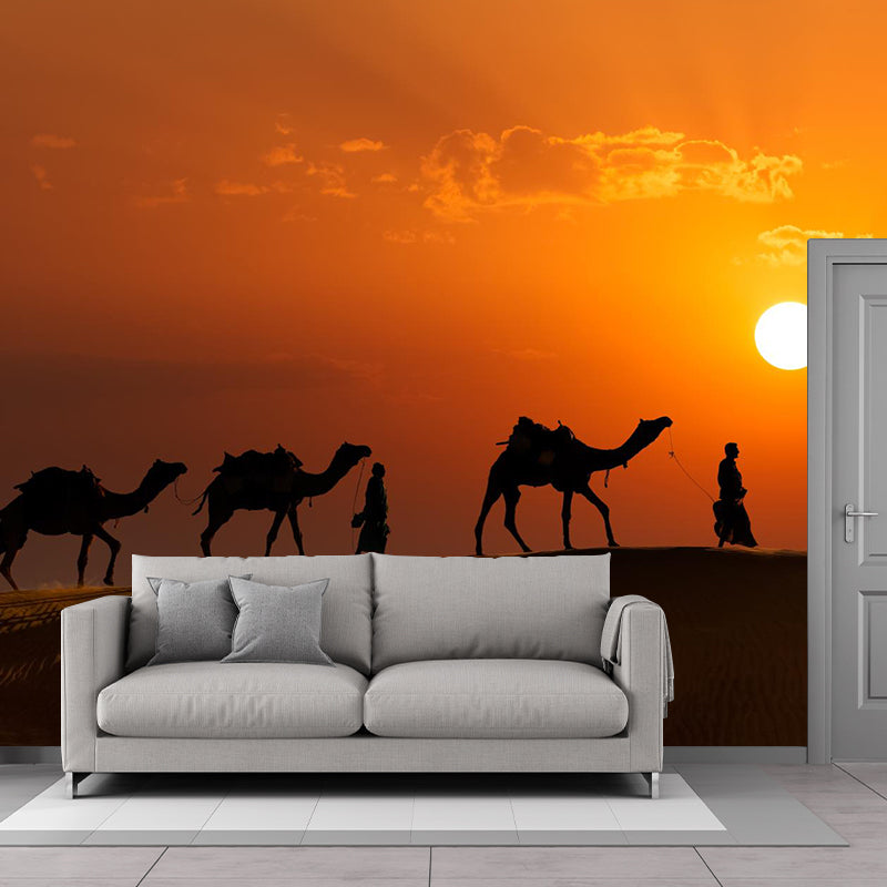 Custom Photo Print Modern Mural with Ship of the Desert Camel Pattern in Nature Color