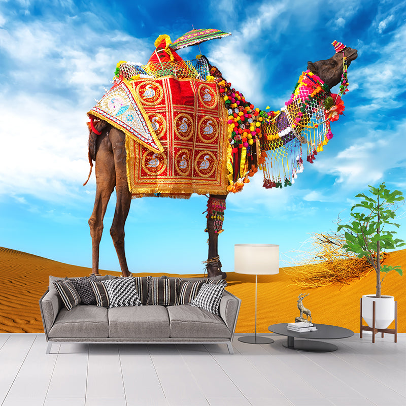 Custom Photo Print Modern Mural with Ship of the Desert Camel Pattern in Nature Color