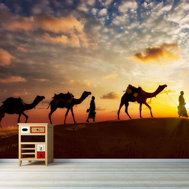 Photographic Camel Mural Full Size Wall Covering for Living Room, Made to Measure