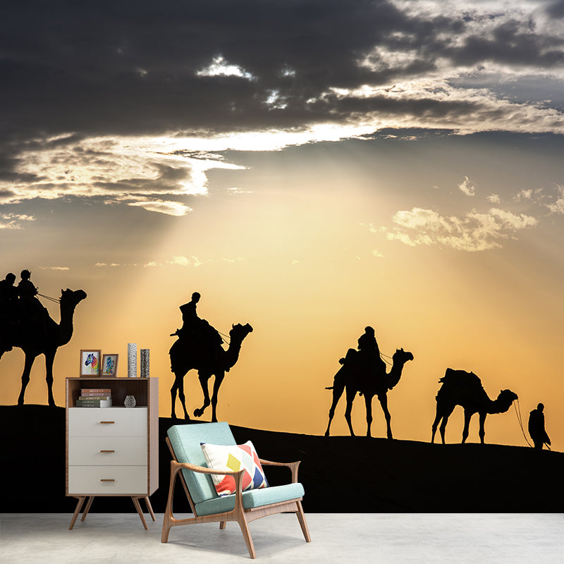 Photographic Camel Mural Full Size Wall Covering for Living Room, Made to Measure