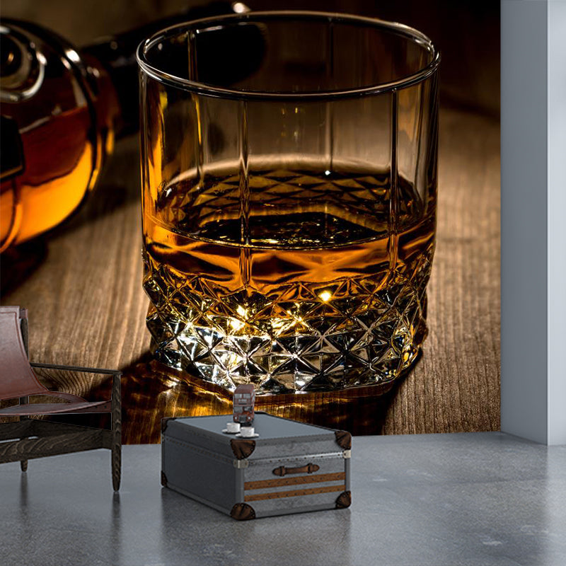 Liquor Mural Decal Pastel Color Contemporary Wall Covering for Western Restaurant