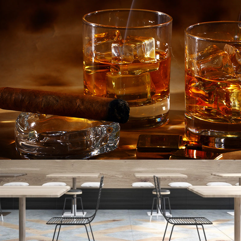 Extra Large Wine Mural Light Color Non-Woven Wall Art for Club Decor, Customised