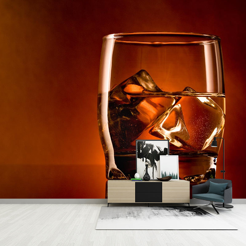 Wine Pattern Wall Mural Contemporary Non-Woven Textured Wall Covering in Soft Color