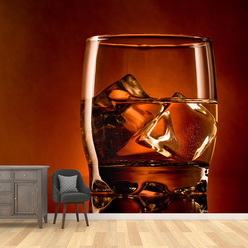 Wine Pattern Wall Mural Contemporary Non-Woven Textured Wall Covering in Soft Color