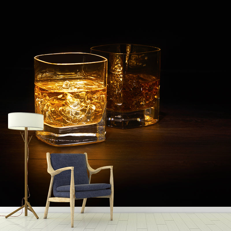 Wine Pattern Wall Mural Contemporary Non-Woven Textured Wall Covering in Soft Color