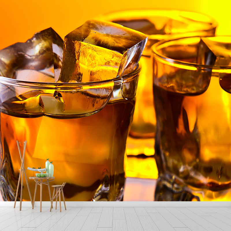 Wine Pattern Wall Mural Contemporary Non-Woven Textured Wall Covering in Soft Color