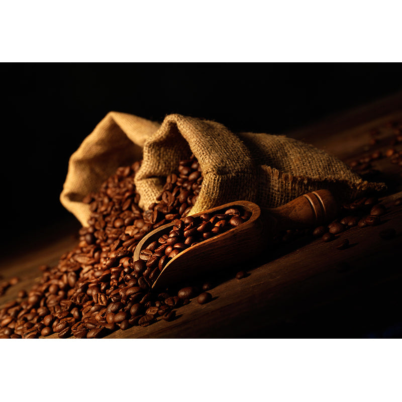 Coffee Bean Mural Decal for Dining Room Photography Wall Covering, Custom Printed