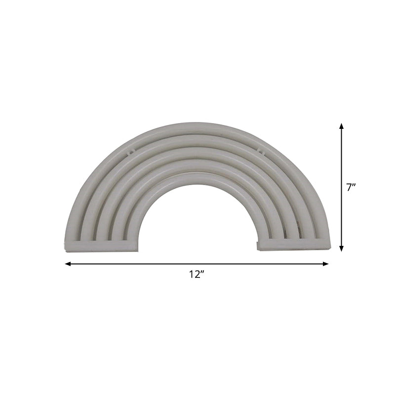 Plastic Rainbow Night Light Modern Style Led White White Wall Night Night Lámpara con cable de enchufe USB