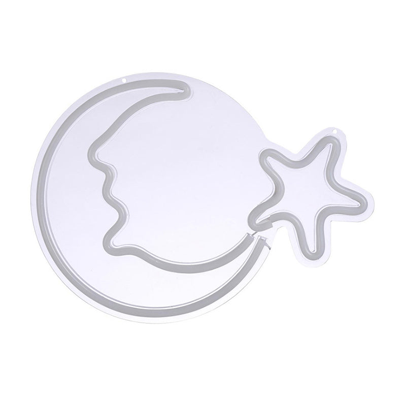 Lámpara de luna y estrella Lámpara de noche LED LED CORTIVO CORTES DE NIVEDIA EN BLANCO CON CORRO USB CORRO