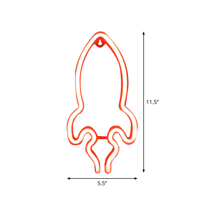 Lámpara de soporte de noche en forma de cohetes
