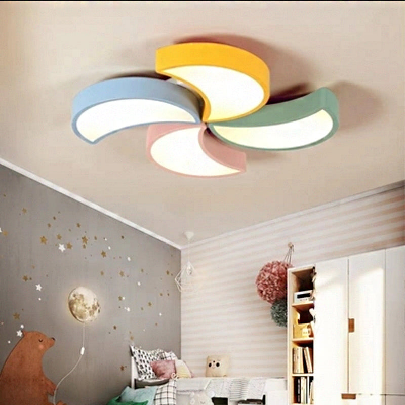 Lampada da incasso a girandola in acrilico Illuminazione contemporanea a LED da incasso in bianco per la cameretta dei bambini