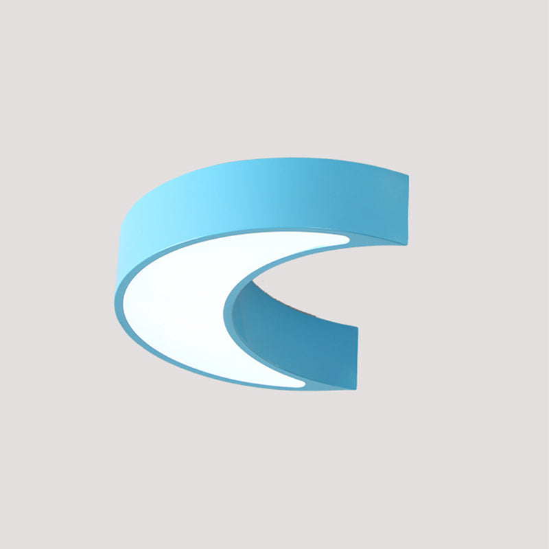 Moon Bedroom Inbouwarmatuur Acryl LED Simplicity Plafondverlichting in blauw