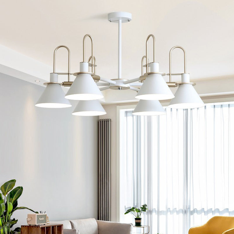 Trump Metal Hanging Chandelier Luz de colgante de suspensión modernista con diseño radial para dormitorio