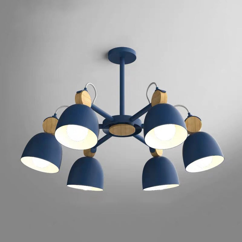 Luz semi empotrada de metal tipo cúpula, iluminación moderna de madera cerca del techo con junta ajustable