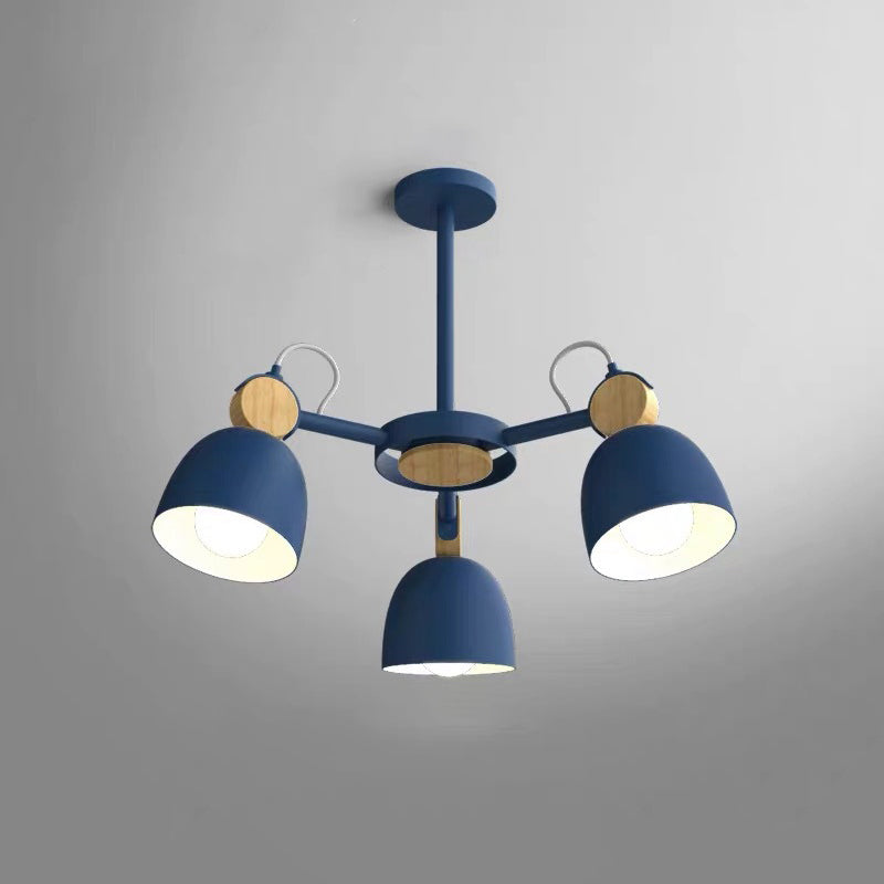 Luz semi empotrada de metal tipo cúpula, iluminación moderna de madera cerca del techo con junta ajustable