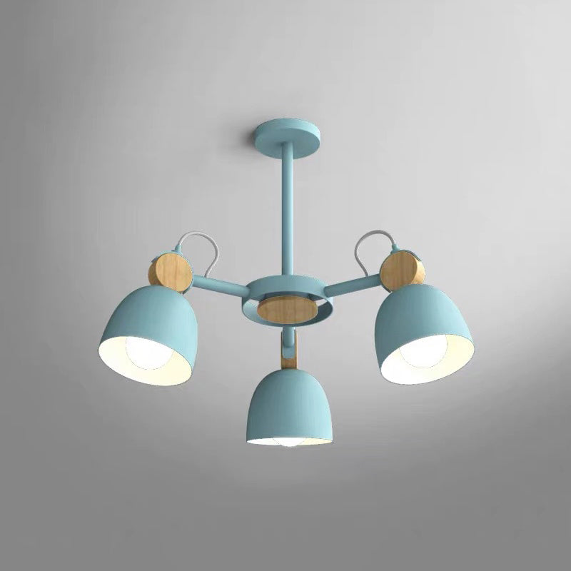 Luz semi empotrada de metal tipo cúpula, iluminación moderna de madera cerca del techo con junta ajustable