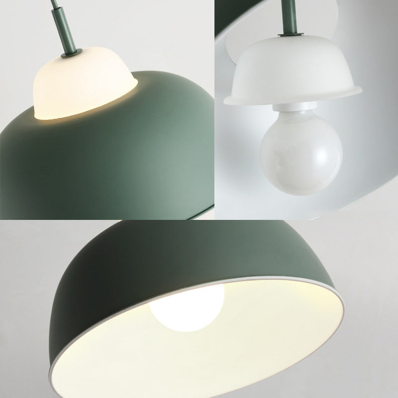 1 Glühbirnen -Esszimmer Deckenleichter moderner Stil Anhängerlampe mit Kürbismetallschatten