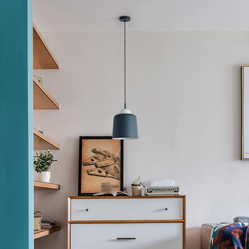1 Glühbirnen -Esszimmer Deckenleichter moderner Stil Anhängerlampe mit Kürbismetallschatten