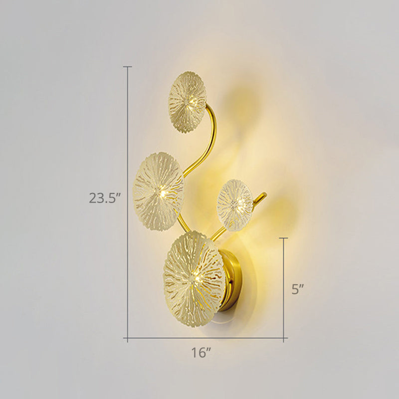 Lotus Leaf Metal Wall Light Sconce Modernity Wall Mounted Lamp for Living Room