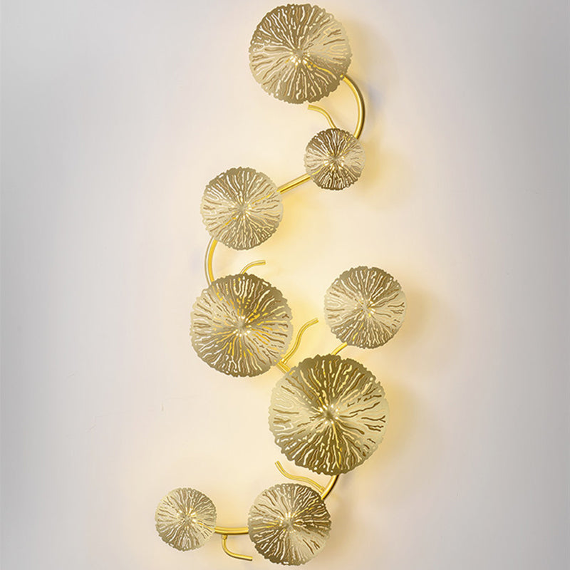 Lotus Leaf Metal Wall Light Sconce Modernity Wall Mounted Lamp for Living Room