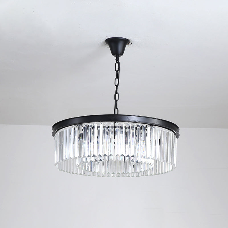 Lampada rotonda nera/oro Lampada Minalismo Crystal 4/12/16 Bulbi Restaugale Bidone del soffitto