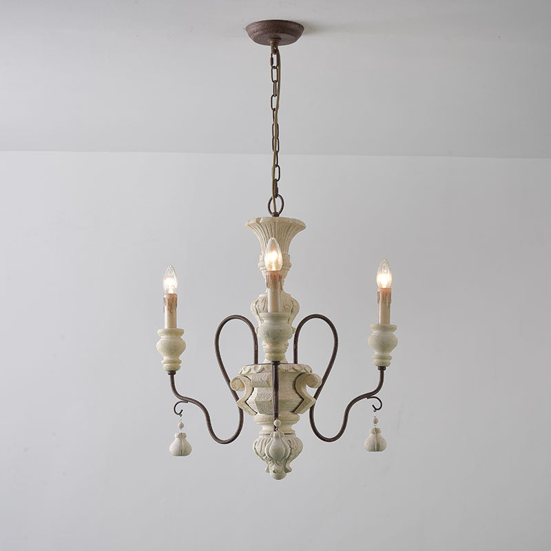 Iron Blanc Drop Pendant ARRM CURVE STATUAL CHANDELER LORA